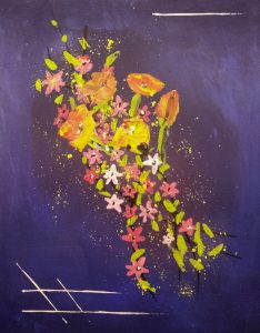 flowers are in the air, Tobias Gerber, February 2020 acrylic on canvas 40x50cm